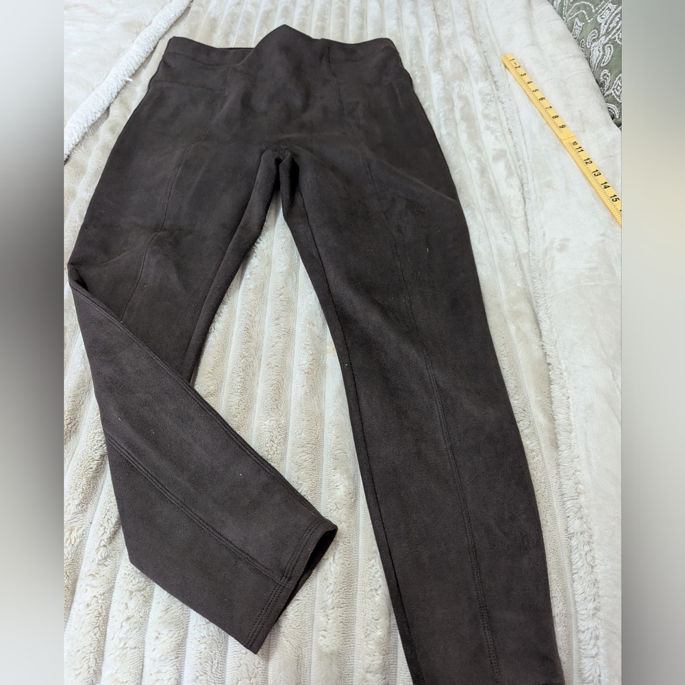 SPANX Brown Faux suede Leggings